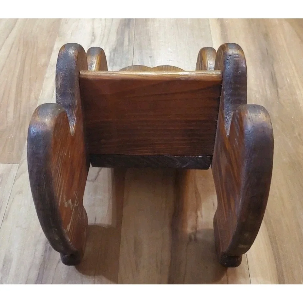 Vintage Wooden Rocking Chair Solid Wood For Dolls 12 X 6.75‎ X 6.5